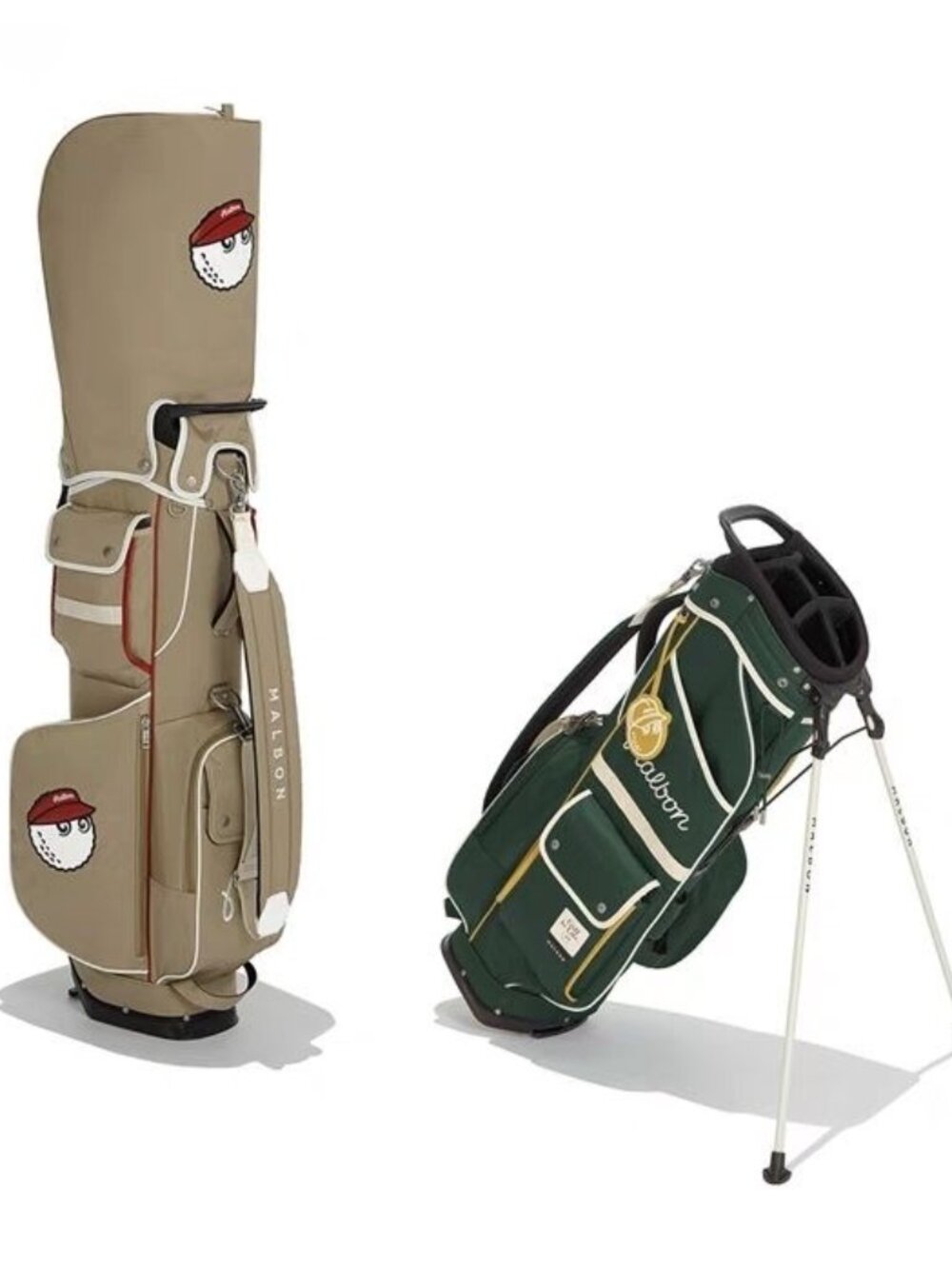 Malbon Golf Caddy Bag, Stand Type Green